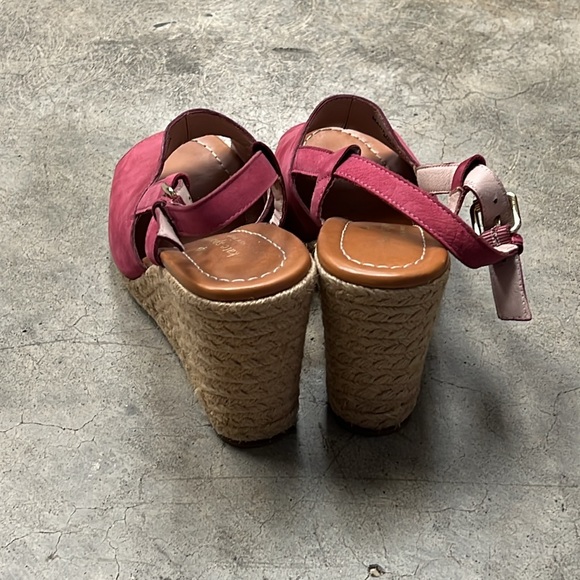 Kate Spade magenta, suede espadrille wedges - Picture 6 of 7